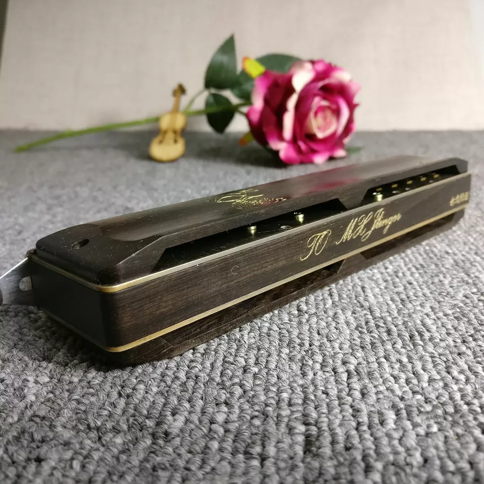 New Handmade Sandalwood Cover Plate for Suzuki SCX48 DIY Harmonica - Image 2 of 4