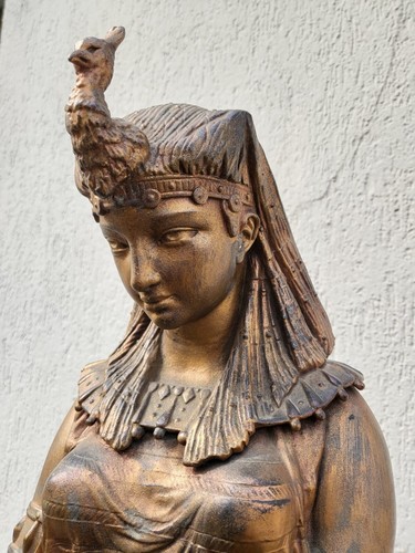 Egyptienne à l'Urne, Régule Orientaliste, Signé LEmaire, Fin XIXème Siècle - Picture 7 of 14