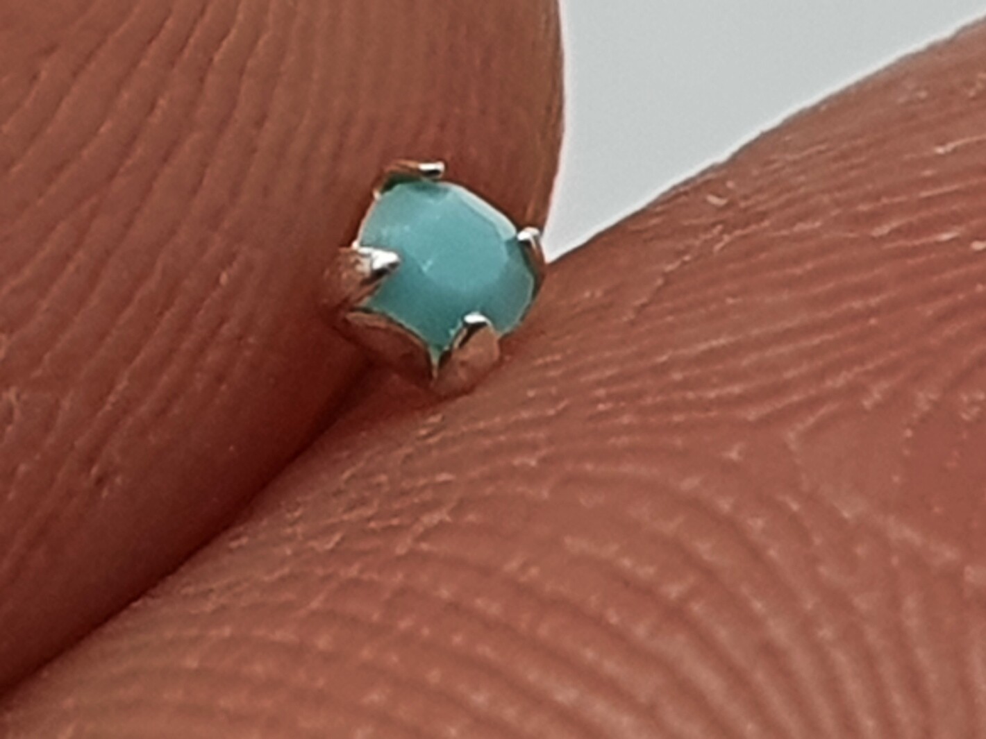 Nose Stud 2mm Pearl 925 Silver Pin Bone Straight L-Shape Bendable Studs 22g - Foto 8