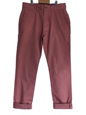 Superdry Organic Cotton Core Slim Pink Chino Trousers For Men Size 30
