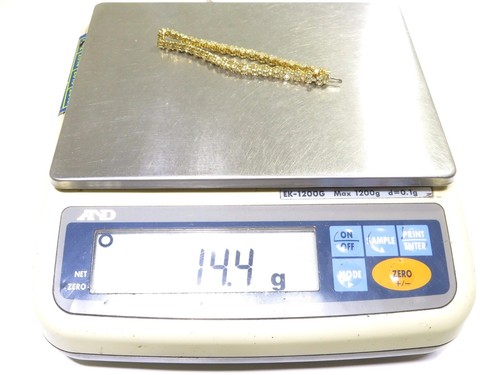 Ladies 14k Yellow Gold Round Cut Prong Set 5.00ct White Diamond Tennis Bracelet - Picture 7 of 7