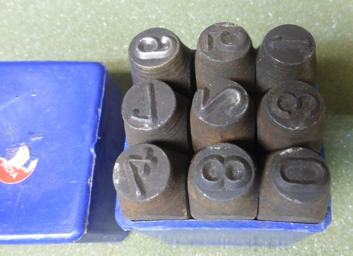 Number Punch Set in Case- 7/16