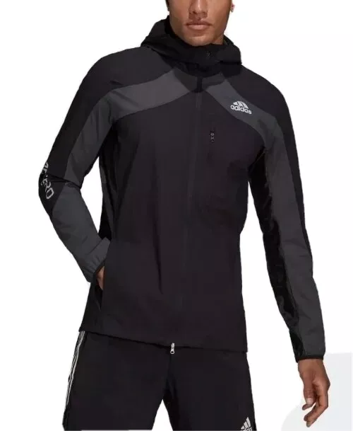 Adidas reflective running jacket sale