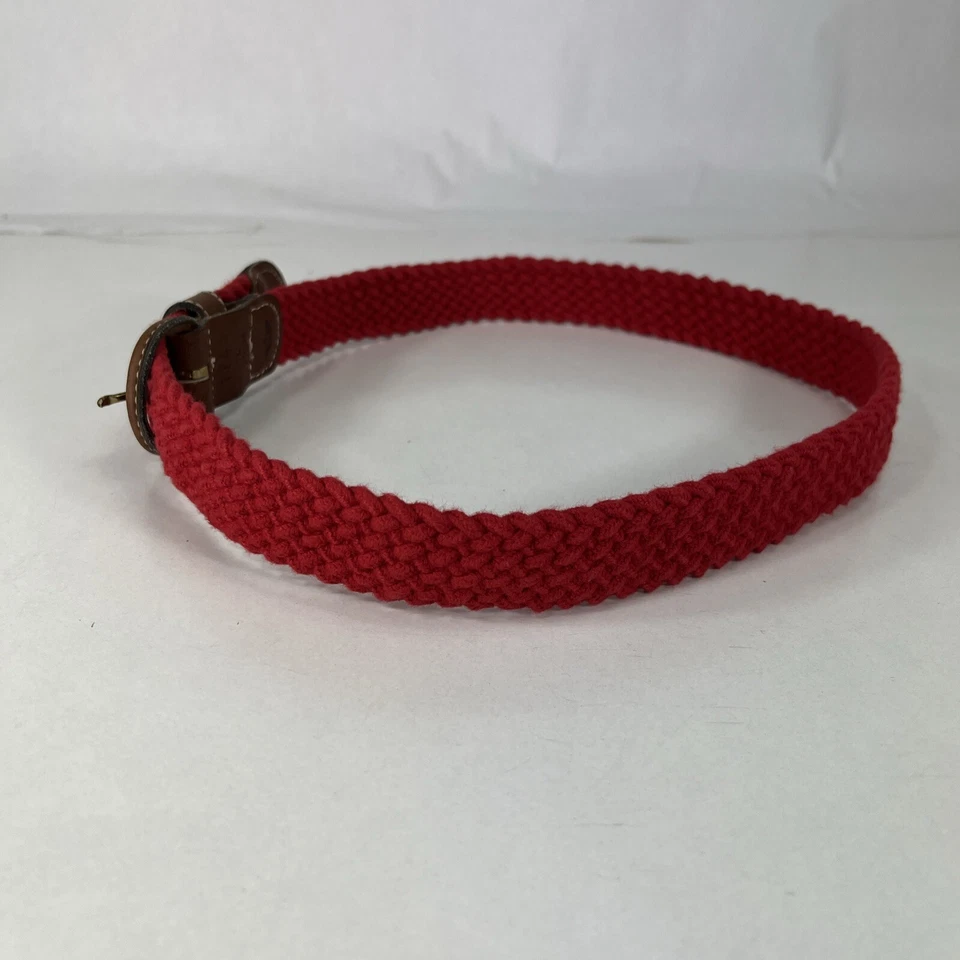 Красный эластичный ремень Dockers — коричневая кожаная отделка — женский размер 26 - Изображение 2 из 4