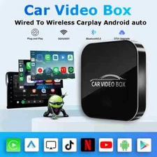 Car Wireless CarPlay Android Auto Smart AI TV Video Box Support Netflix YouTube