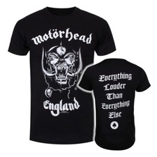 Image of Motorhead T-Shirt England Everything Louder Rock Band Official Black New