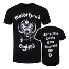 Motorhead T-Shirt England Everything Louder Rock Band Official Black New