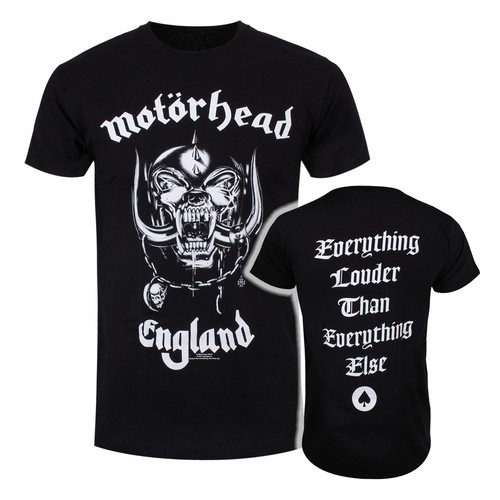Maglietta Ufficiale Motorhead England - Colore Nero, Taglia Large, Cotone, Stampa Logo, Manica Corta, Merchandise Originale