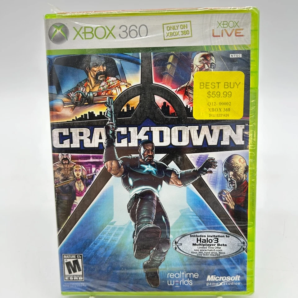 Crackdown Xbox 360 ORANGE SEAL DO NOT SELL BEFORE New Sealed - Image 2 of 4