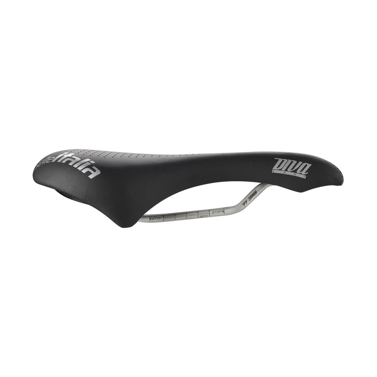 SELLE ITALIA SADDLE WOMEN DIVA GEL SUPERFLOW TI316 RAILS 152