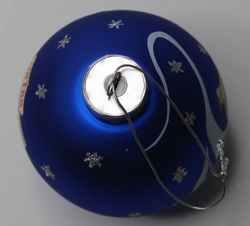 Harley Davidson Motorcycles Sidecar Santa Metallic Blue Glass Ornament 2007 - Picture 11 of 12