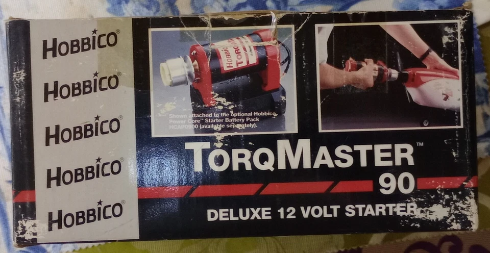 Arrancador Hobbico Torq Master 90 Deluxe 12 voltios para juguetes de control remoto hecho en Taiwán 1993 Foto 2 de 4