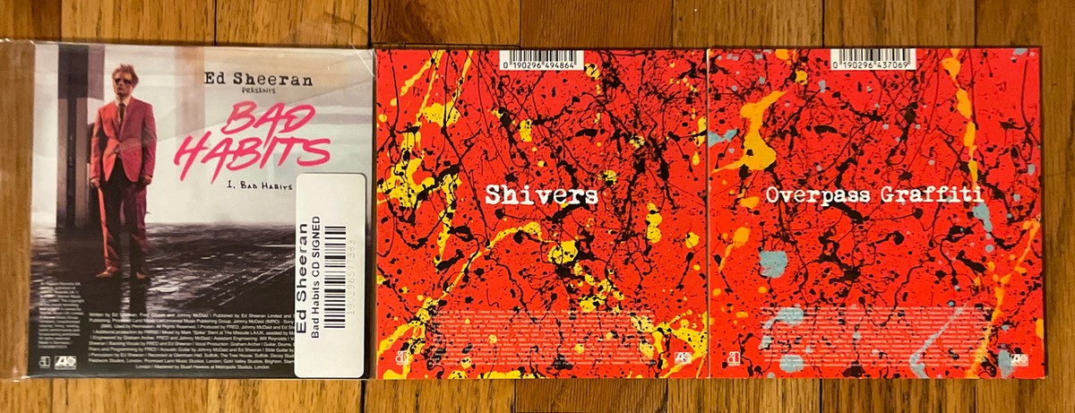 Ed Sheeran CD Overpass Graffiti Shivers and Bad Habits Signed | eBay