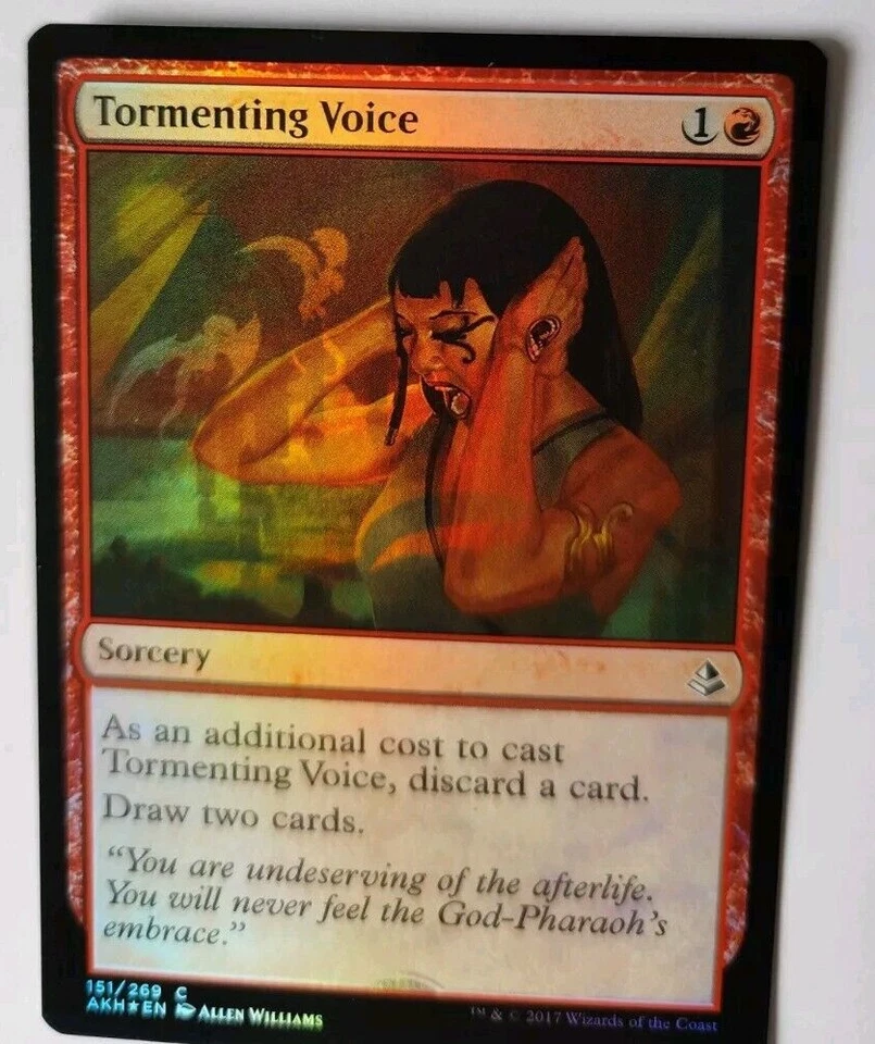 Tormenting Voice FOIL Mtg MISPRINT. The foil layer is from another card. - Imagen 4 de 4