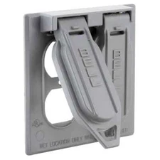 Hubbell-Bell 5148-0 Duplex Receptacle Cover Gray