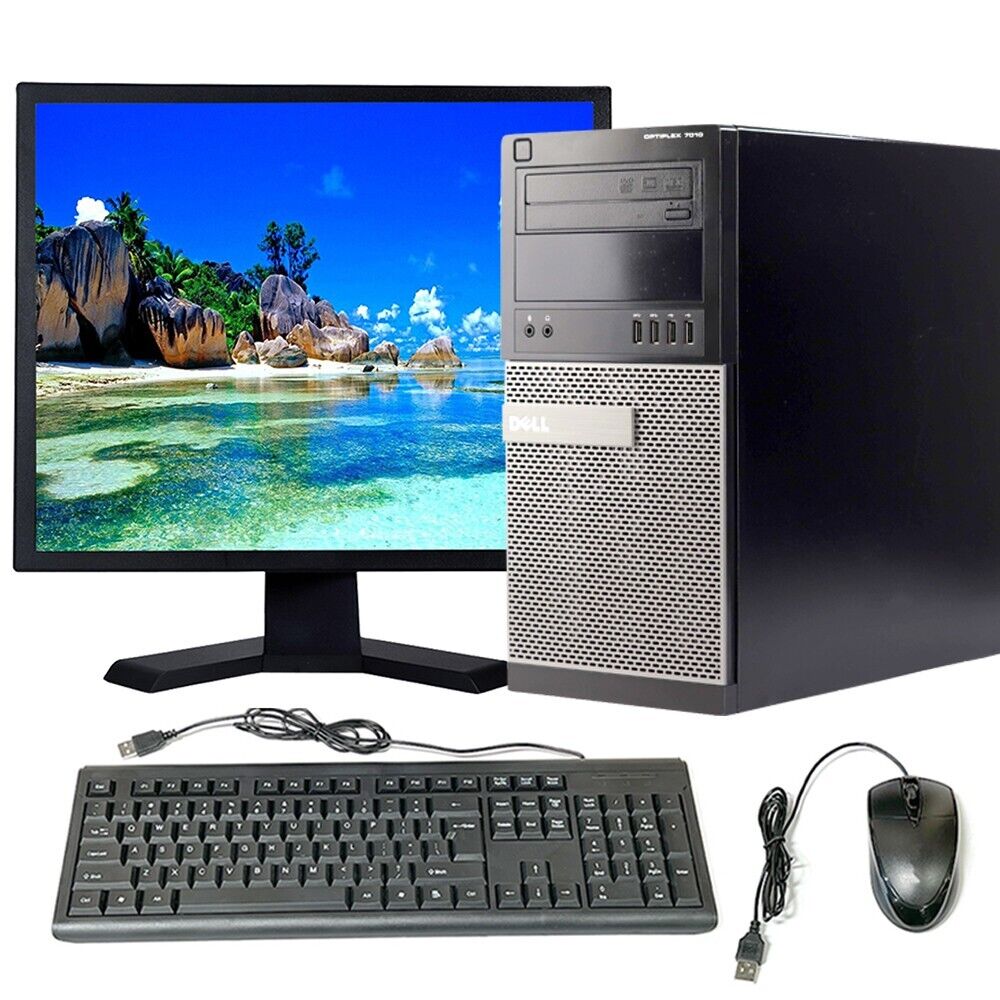 Dell i3 Desktop Computer Tower 8GB RAM 128GB SSD 19in LCD Dell i3 Desktop Computer Tower 8GB RAM 128GB SSD 19in LCD