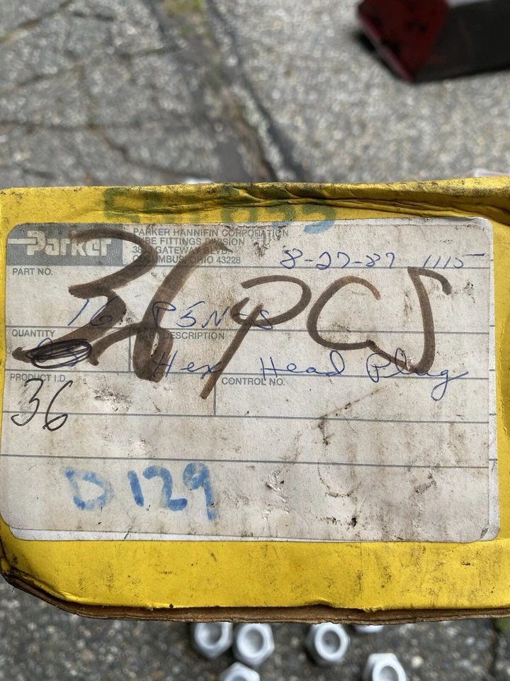 Parker Hex Head Pipe Plug 16 P5ON-S (16 SAE-ORB Male) [Lot of 26] NOS Fitting - Image 2 of 4