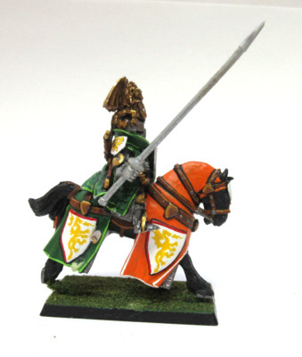 Warhammer Bretonnian Empire Classic 1997 OOP Metal Duke Lord (plastic lance)