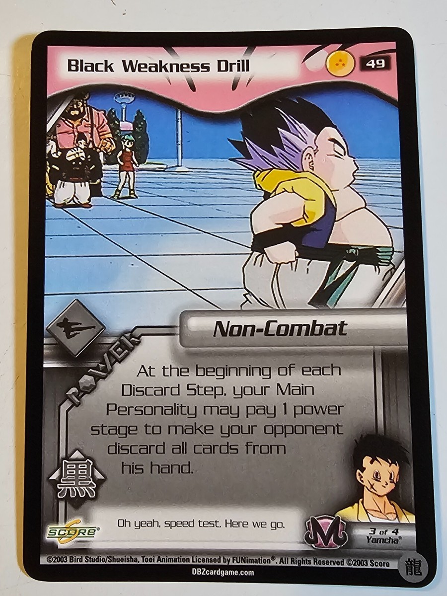 Black Weakness Drill 2003 Score Limited Dragon Ball Z DBZ TCG #49