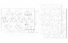 Camouflage Adhesive Airbrush Spray Paint Mask Gun RC Model Stencils SKULL 4 PACK