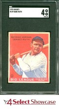 1933 GOUDEY #149 BABE RUTH YANKEES HOF SGC 4