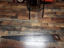 WARRANTED SUPERIOR 48 " LOGGING SAW WITH HOLES FOR ADDITIONAL HANDLE SHARP USED