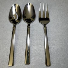 Oneida Kitchen 3 Piece Serving Set ATTALIA Fork Spoon Pierced Spoon New in Box