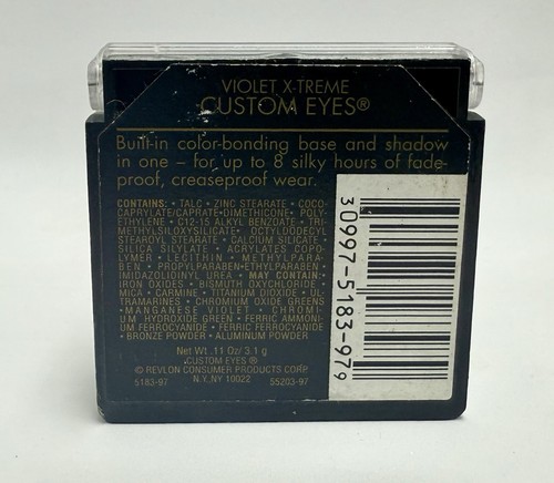 Revlon Custom Eyes Eye Shadow (Violet X-Treme) Vintage Original Sold As Is - NOS - Picture 2 of 4