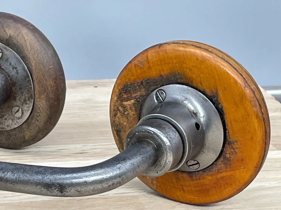 2 Vintage Drill Brace Ratchet 10” Sweep & 8" Hand Brace Hand Drill Auger Tool - Image 4 of 4