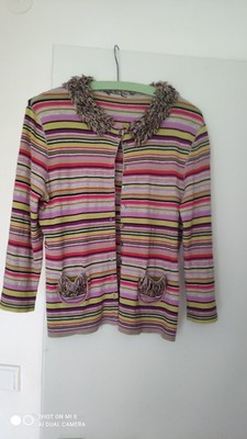 Marc Cain Damen Sommer Strick Jäckchen Gr.38/40 bunt BW/Viscose top Zustand