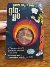 Vintage 1960s L.M. COX Glo-Yo Light Up YoYo Toy New Old Stock Glow Go YO-YO NOS