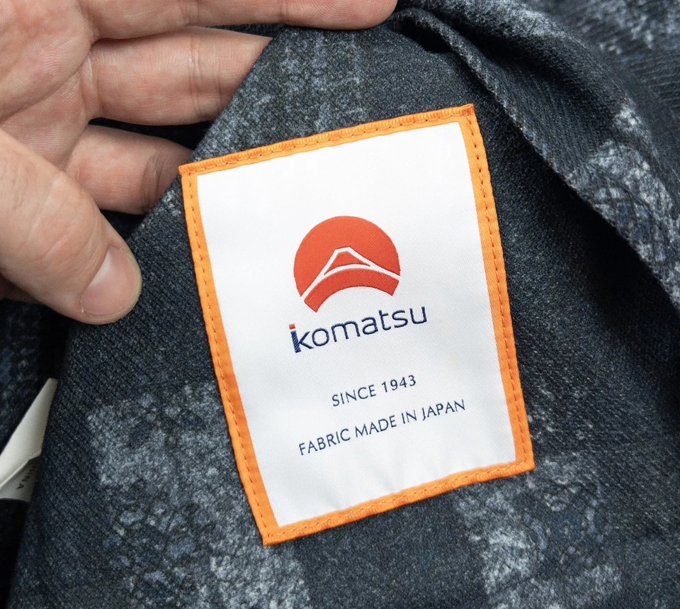 Beams Plus Komatsu Overshirt Jacket Men's Medium Gray Plaid Check Spread Collar - Image 4 of 4