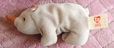 Ty Teenie Beanie Babies 1999 Spike The Rhinoceros Gray Stuffed Animal Plush Toy