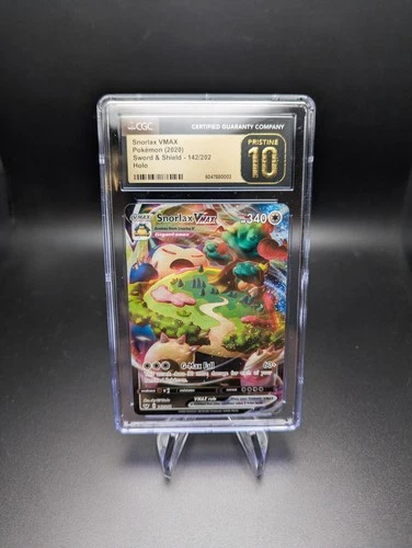 Snorlax VMAX 142/202 CGC PRISTINE 10 Sword & Shield Pokemon TCG