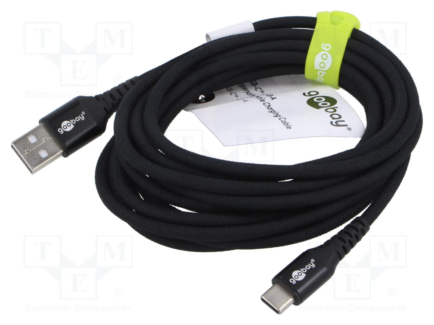 Cable USB Goobay 74528 3 m USB-C a USB-A 2.0 Negro - Imagen 3