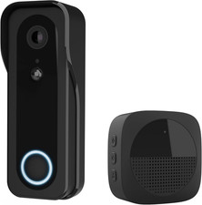 Campanello Videocitofono Senza Fili Wifi 2.4Ghz Con Chime, Video 3MP 2K HD, Audi