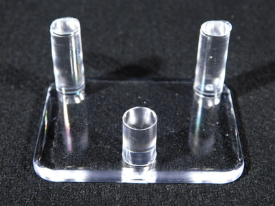 Heavy Duty THREE Post SPHERE Display Stand SMALL Size Clear Acrylic