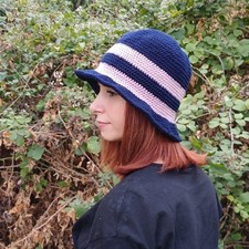 Winter Wool Crochet Bucket Hat, Womens Cloche Bell Style Vintage