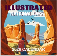 2026 Calendar - 2026 Wall Calendar - 2026 National Parks Wall Calendar, Jan. 202