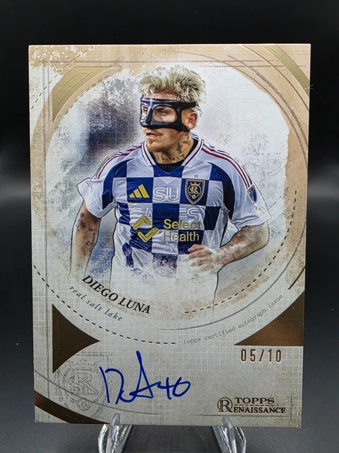 Diego Luna 2025 MLS Topps Renaissance On-Card Auto /10 #05/10 Real Salt Lake SP