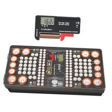Battery Storage  Organizer Case with Tester, Stores  Holds 136 Batteries