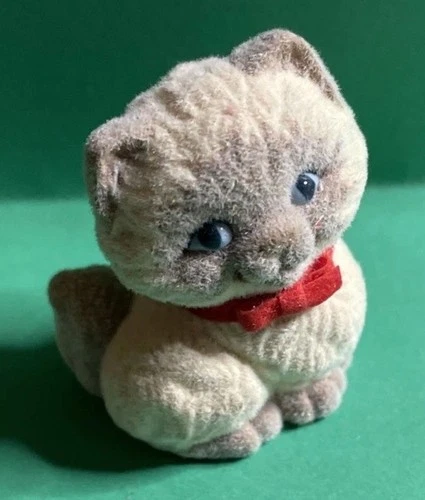 1991 HALLMARK GENTLE PALS FLOCKED KITTY CAT CHRISTMAS MERRY MINIATURES-LOT 94