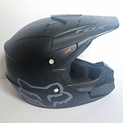 Fox Racing V1 Youth Medium YM Motocross Helmet Matte Black DOT ECE GoPro Mount