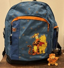 Vintage Y2K Winnie The Pooh Tigger Backpack Diaper Bag Butterflies HUGE XL Plaid