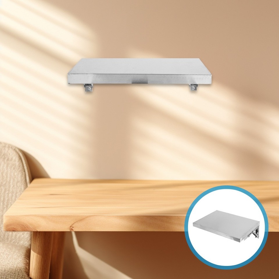 Ss Rack Self Foldable Stainless Steel Wall Mounted Shelf Durable Metal Kitchen ...