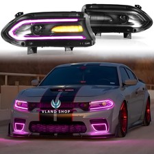For Charger Dodge 2015-2023 LED Projector Hea...
