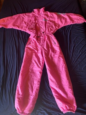 Elho freestyle true vintage 80s / 90s Ski Anzug Größe 48 Neon Pink- Top Zustand 