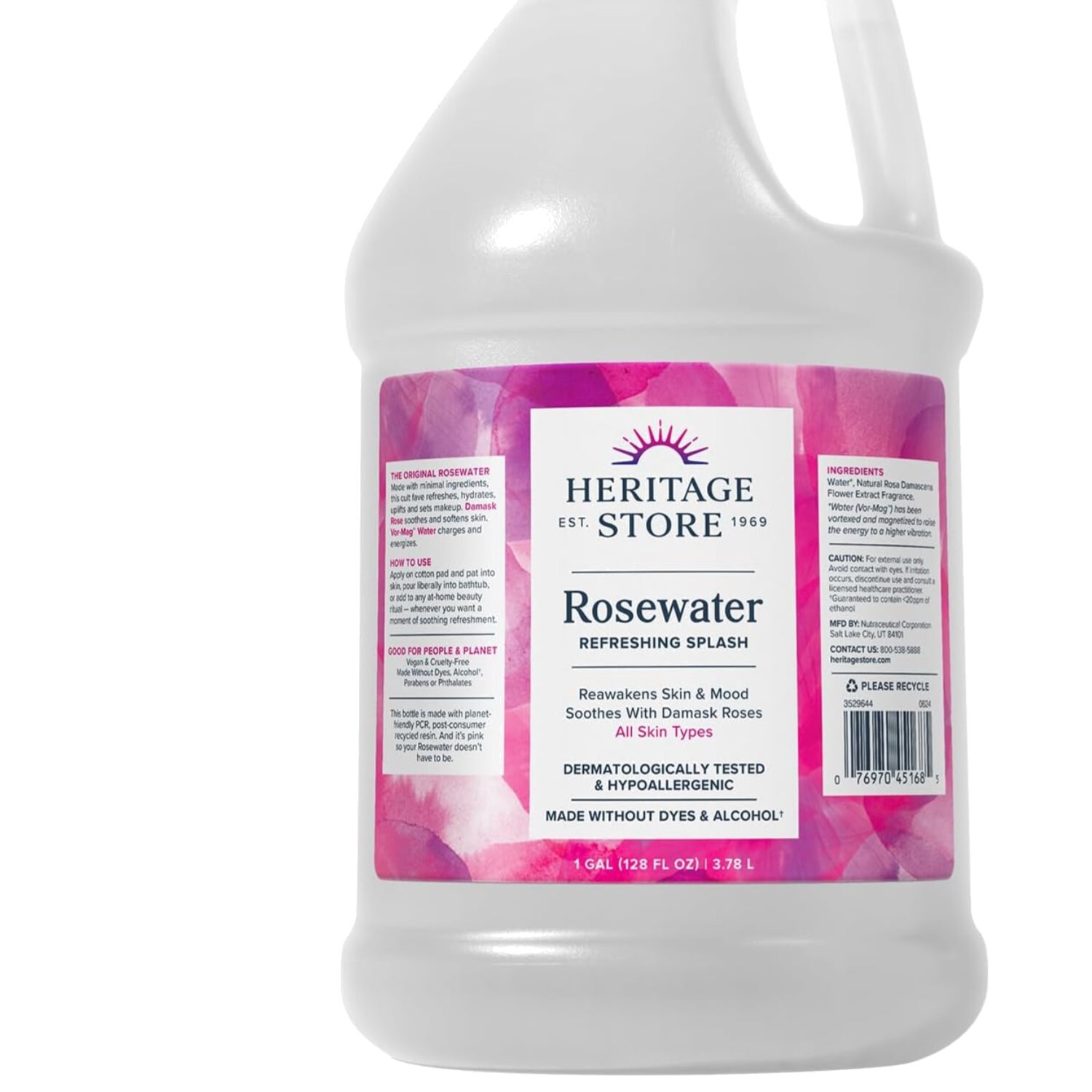 All-Natural Vegan Rose Water Hydrator for Glowing Skin - 1 Gallon Cruelty-Free