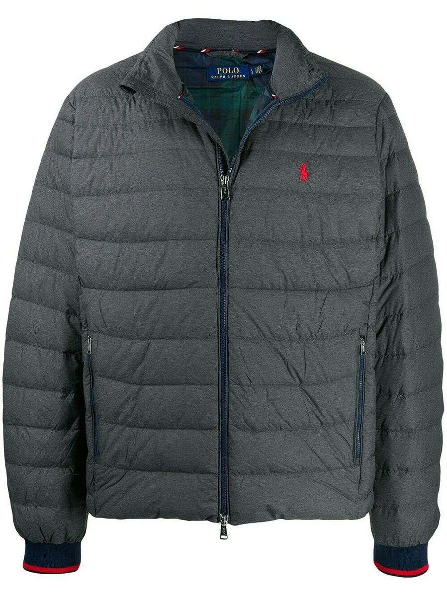 Polo Ralph Lauren Holden Down Packable Quilt Grey Heather Jacket Men s XXL