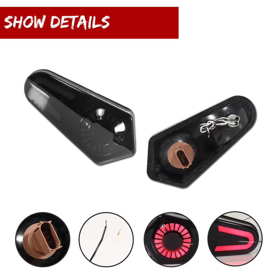 For Polaris Sportsman 500/550/1000 RZR 570 Smoke LED Tail Signal Light Lamp Pair - Bild 4 von 4